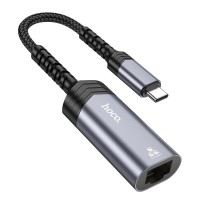  Adapteris Hoco UA26 USB-C to RJ45 (1000 Mbps) grey 